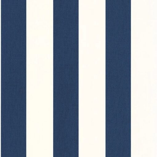 Linen Lines Wallpaper in Navy Blue