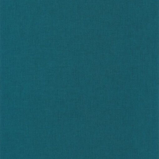 Linen Uni Wallpaper in Teal Blue