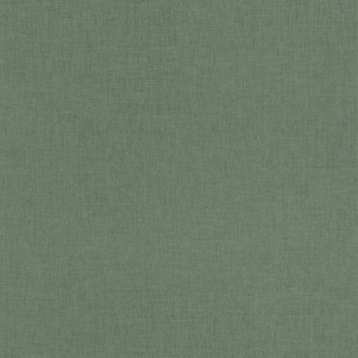 Linen Uni Wallpaper in Green Bottle