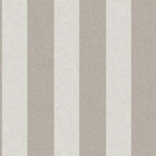 Rayure Wallpaper in Taupe Gris/fond Beige Clair