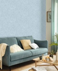 Uni Patine Wallpaper in Light Gray Blue