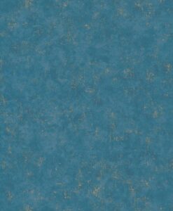 Beton Uni Wallpaper in Blue Solid Gold