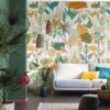 Panoramique Manille Wallpaper in Green Yellow