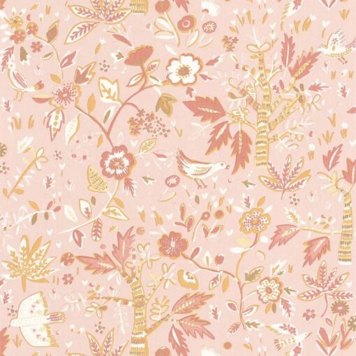 Echappee Wallpaper in Vine Peach