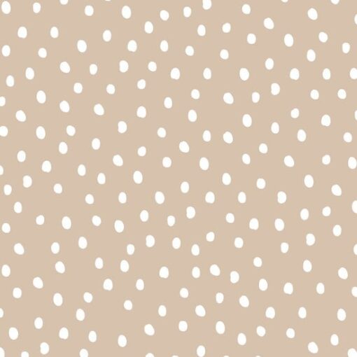 Simple Irregular Dots Wallpaper in Beige by Dekornik