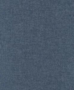 Uni Métallisé Linen Wallpaper in Medium Navy Blue