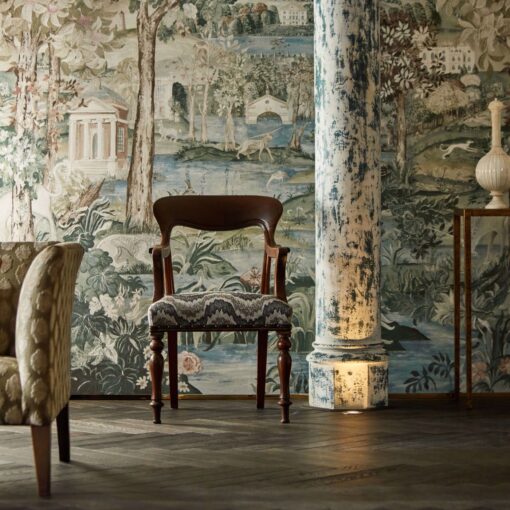 Arcadian Thames Panel in Mineral by Zoffany