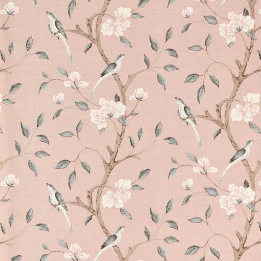 Eleonora Print Wallpaper in Tuscan Pink by Zoffany