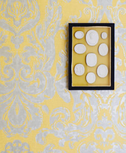 Brocatello Wallpaper in Mimosa