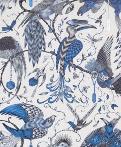 Audubon Wallpaper in Blue by Clarke & Clarke