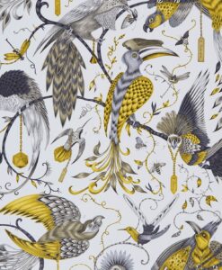 Audubon Wallpaper in Gold by Clarke & Clarke