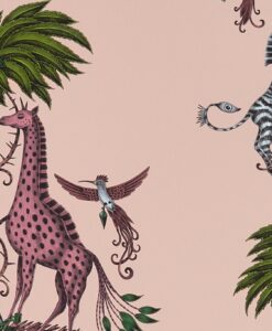 Creatura Wallpaper in Pink by Clarke & Clarke