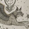 Lynx Wallpaper in Silver by Clarke & Clarke
