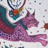 Lynx Wallpaper in Magenta by Clarke & Clarke