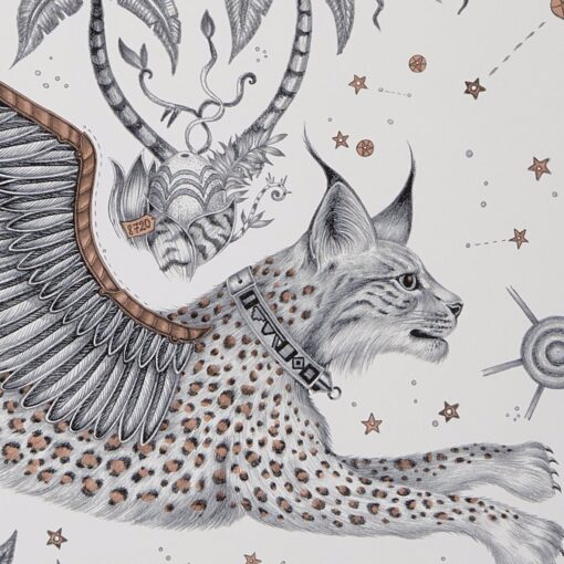 Lynx Wallpaper in Nude by Clarke & Clarke