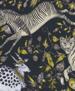 Protea Wallpaper in Charcoal by Clarke & Clarke