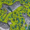 Protea Wallpaper in Lime by Clarke & Clarke