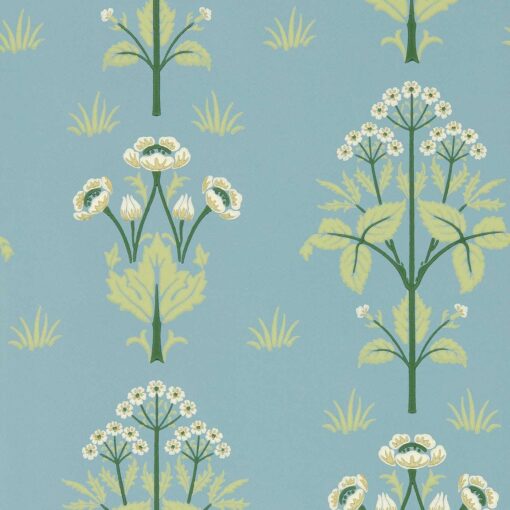 Meadow Sweet Wallpaper in Mineral Blue