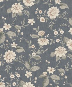 Laura´s Cottage Wallpaper in Blue