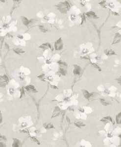 Helen´s Flower Wallpaper in Gray