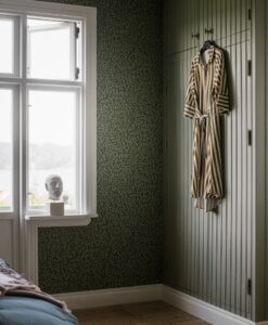 Hazel Wallpapers In Dark Green-Bedroom 1