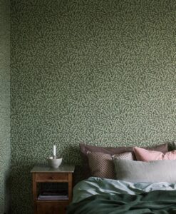 Hazel Wallpapers In Dark Green-Bedroom