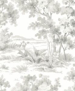 Countryside Morning Wallpapers In Gray