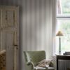 Falsterbo Stripe Wallpaper In Light Beige-Livingroom