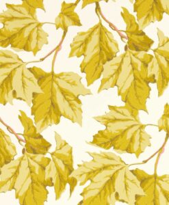 Dappled Leaf Wallpaper In Citrine