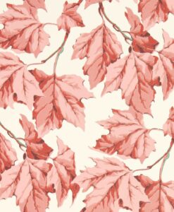 Dappled Leaf Wallpaper In Rose Quartz