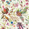 Wonderland Floral Wallpaper In Spinel, Peridot & Pearl
