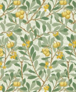 Arbutus Wallpaper in Sage & Lemon