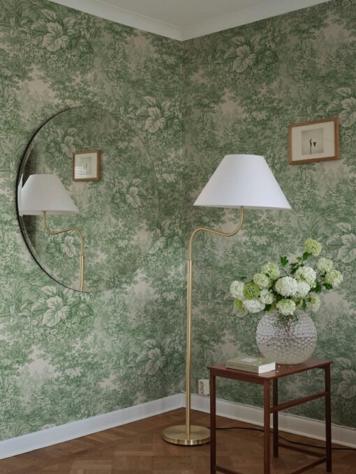 Forest Toile Wallpaper in Green