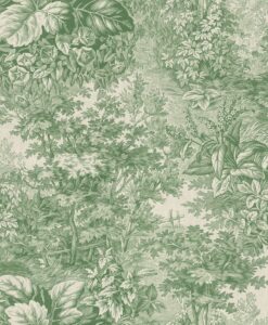 Forest Toile Wallpaper in Green