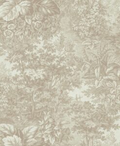 Forest Toile Wallpaper in Sandstone