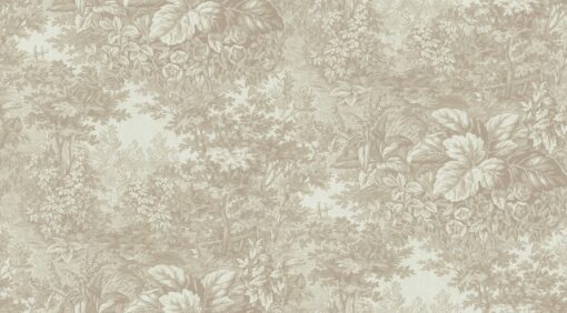 Forest Toile Wallpaper in Sandstone