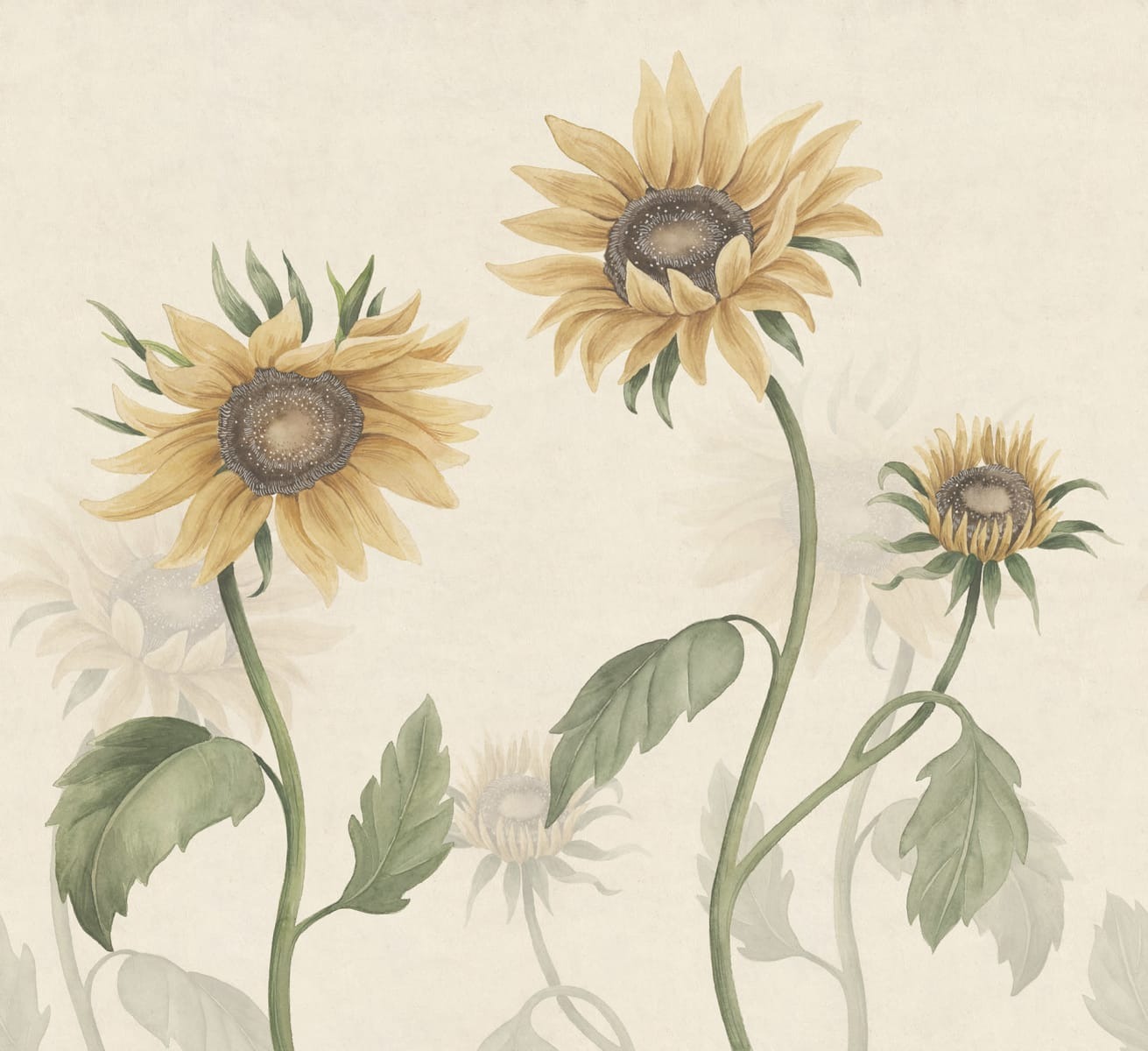 Sunflowers Wallpaper in Yellow