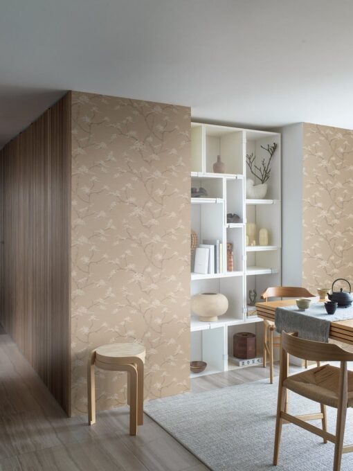 Temple Tree Wallpaper In Beige