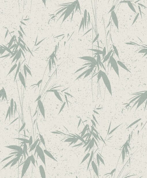 Ink Bamboo Wallpaper In Turquoise