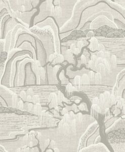 Indigo Garden Wallpaper In Gray