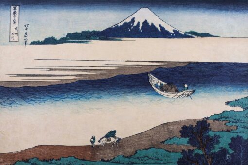 Hokusai Wallpaper In Blue