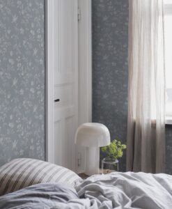 Ängsblomma Wallpaper In Blue-bedroom 3