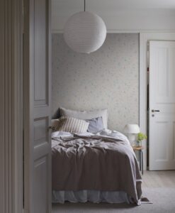 Ängsblomma Wallpaper In Beige-bedroom