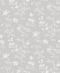 Ängsblomma Wallpaper In Gray