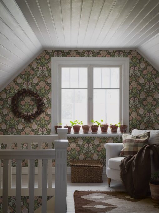 Dahlia Garden Wallpaper In Multi3