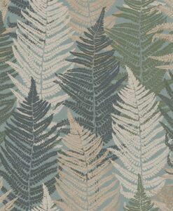 Fern Forest Wallpaper In Dark Multi