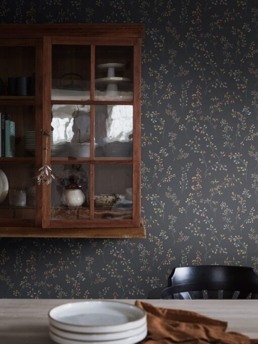 Gråäng Wallpaper In Dark Grey