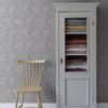 Acanthus Wallpaper In Lavender Blue And Clay Beige