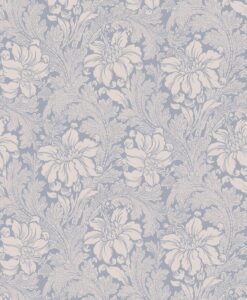 Acanthus Wallpaper In Lavender Blue And Clay Beige