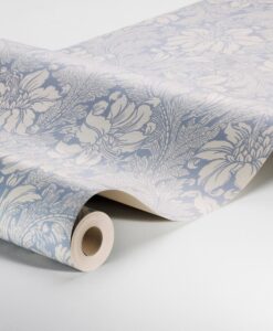 Acanthus Wallpaper In Lavender Blue And Clay Beige